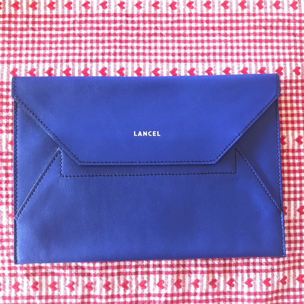 Lancel Paris Envelope Leather Pouch